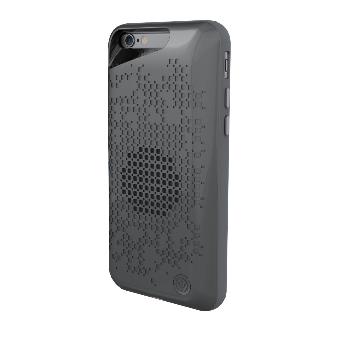 iFrogz Bluetooth Speaker Case for iPhone 6/6S - Wireless Charging Protective Cover with Built-in Speaker, Hands-Free Calling & Enhanced Bass (Grey) - Perfect for Outdoor Activities, Travel & Home Entertainment