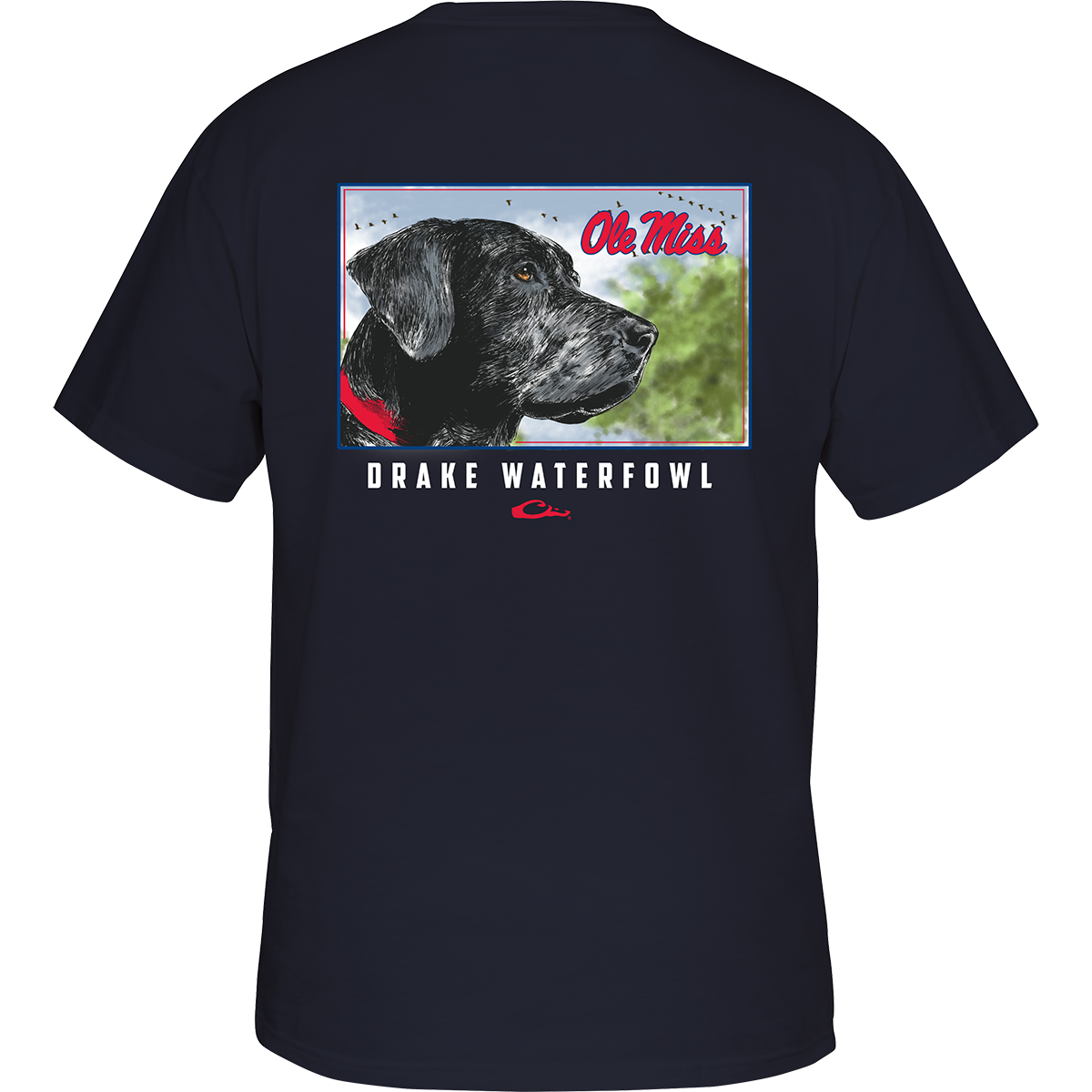 Ole Miss Black Lab T-Shirt | University of Mississippi Fan Apparel | Comfortable Cotton Tee for Men & Women | Perfect for Game Day, Tailgating & School Spirit