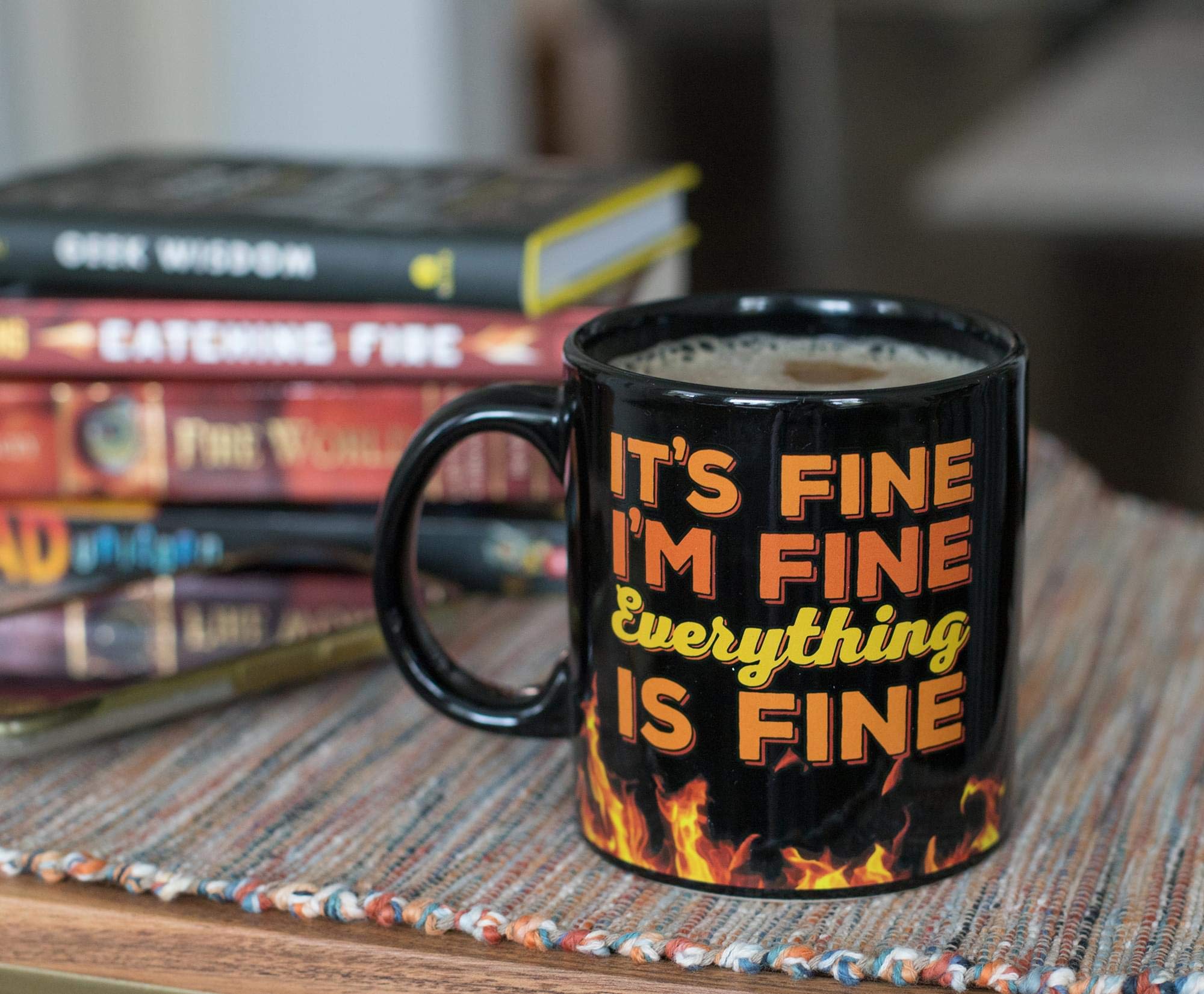 Funny 20-Oz Ceramic Coffee Mug - 'It's Fine I'm Fine Everything Is Fine' Oversized Large Cup for Tea, Hot & Cold Drinks - Perfect for Office, Home & Gifts