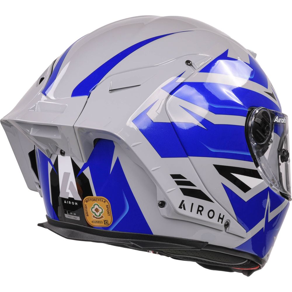 Airoh GP 550 S Wander Gloss Blue Motorcycle Helmet - DOT & ECE Certified for Street Riding, Touring & Adventure Motorcycles