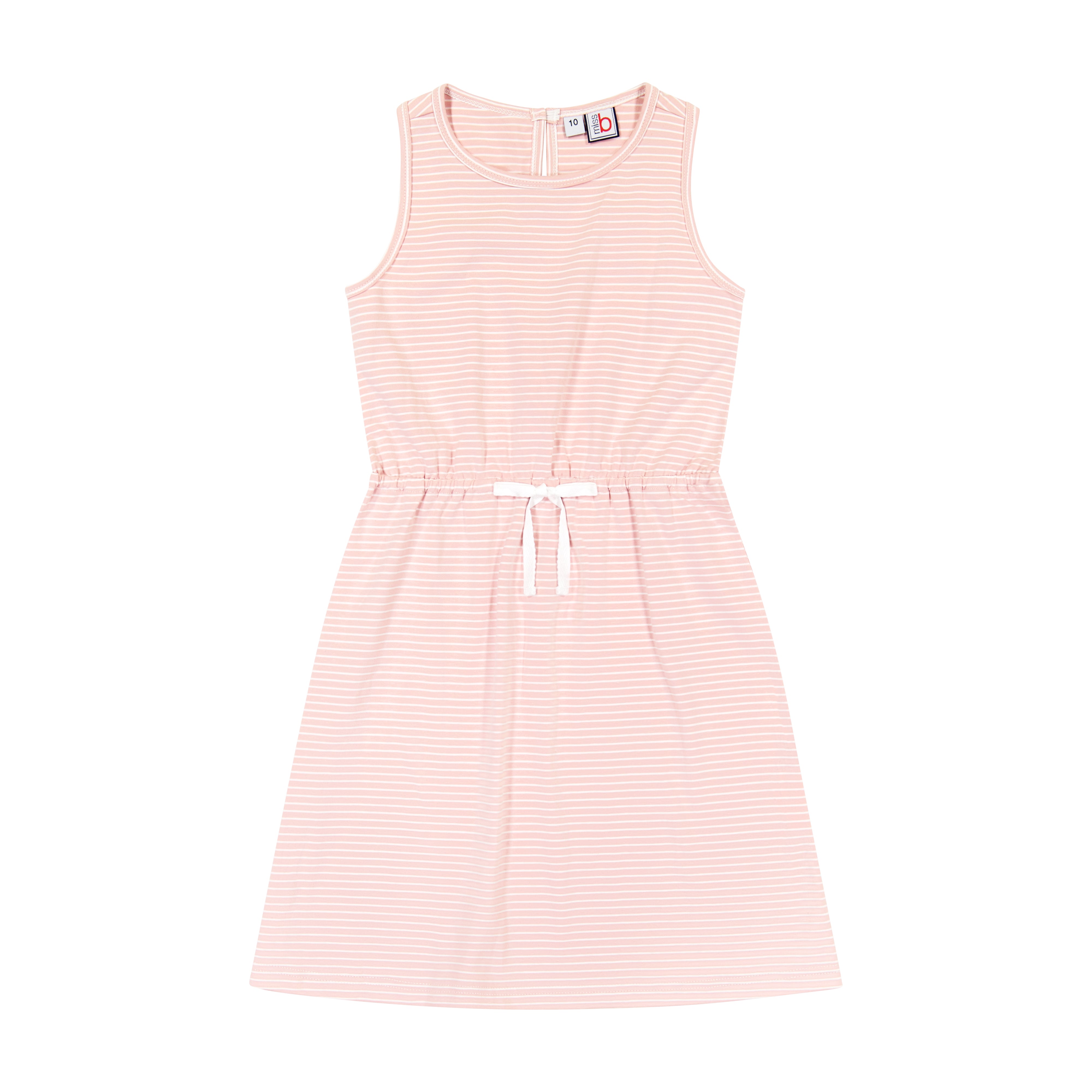 Sara Racerback Dress for Women - Rose Pink Striped Flowy Summer Dress | Casual Wear, Beach Cover Up, Party Outfit