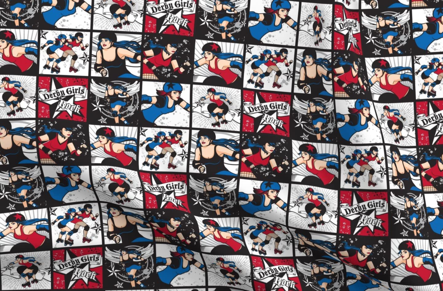Girls Rock Roller Sport Print Satin Fabric by The Yard - Premium Sewing Material for Apparel, Lining, Fashion, Blankets & Home Decor - Perfect for DIY Projects, Quilting, and Crafting