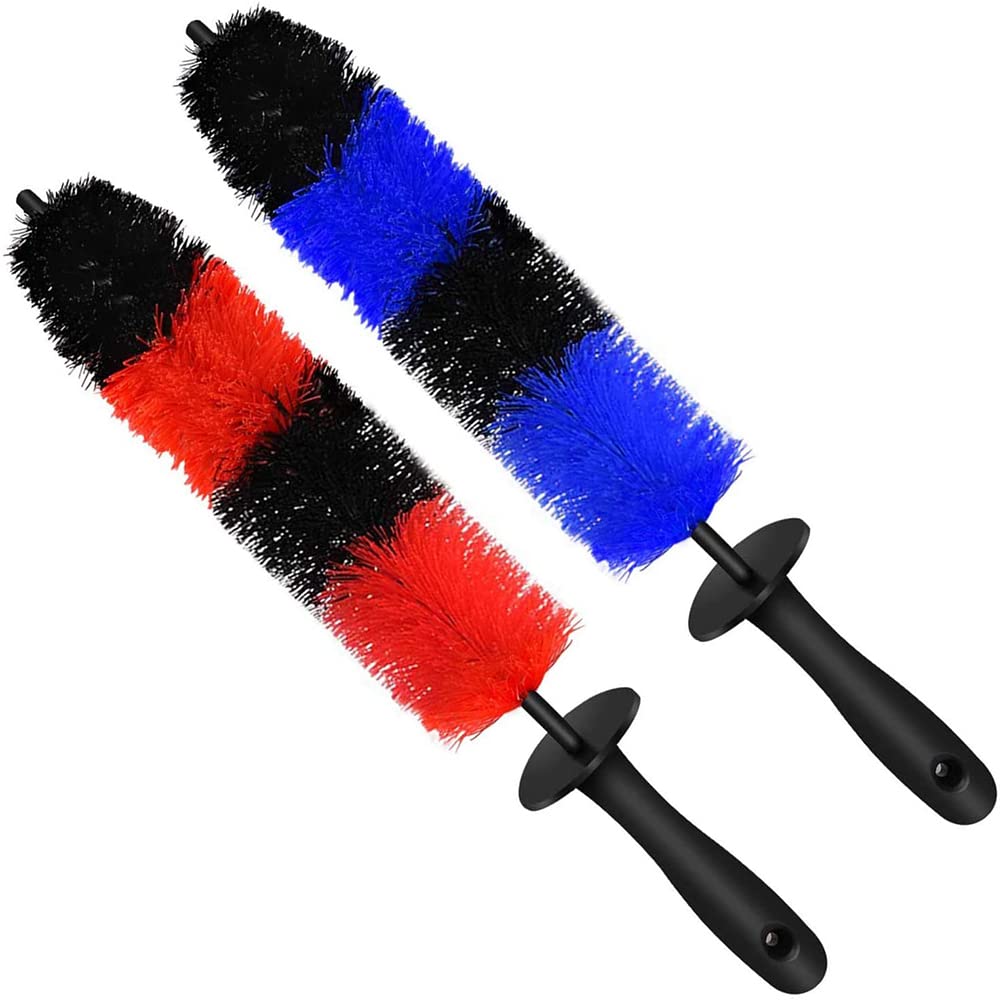 17 Inch Master Wheel Brush - Soft Bristle Car Rim & Tire Detailing Brush for Wheels, Rims, Exhaust Tips & Motorcycles | Perfect for Auto Detailing, Car Wash & Motorcycle Maintenance