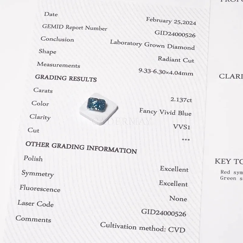 Radiant Cut Fancy Blue VS1 Clarity CVD Lab Grown Diamond Loose Stone - Premium Gemstone for Wedding Jewelry Making & Engagement Rings | Fine Jewelry Crafting & Custom Designs