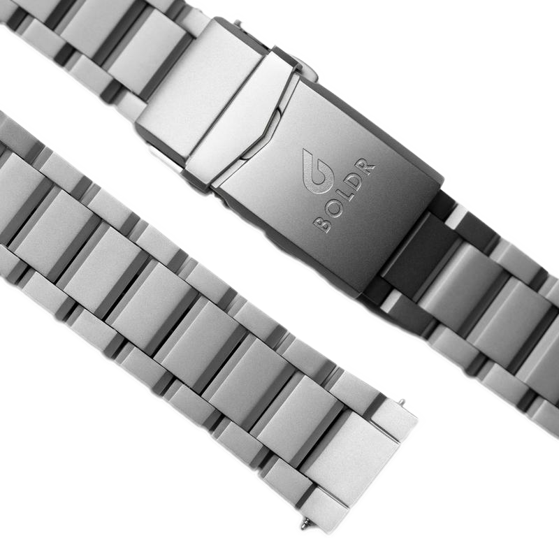 BOLDR Expedition II 20mm Stainless Steel Watch Bracelet - Durable & Stylish for Outdoor Adventures, Travel & Everyday Wear