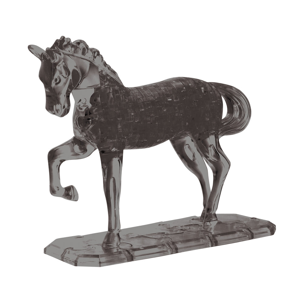 BePuzzled Black Horse 3D Crystal Puzzle - 100 Piece Brain Teaser for Adults & Teens - Perfect for Stress Relief, Home Decor & Gift Giving