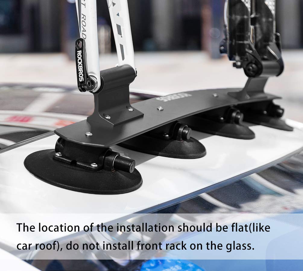 **ROCKBROS Aluminum Alloy Suction Cup Bike Rack for Car Roof – Quick Release Bike Carrier Holds 2 Bikes – Perfect for Road Trips, Camping & Outdoor Adventures**