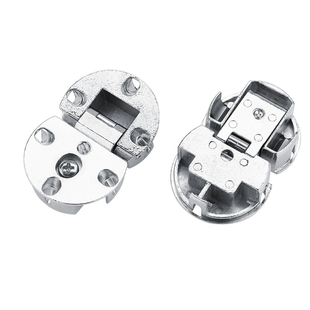 90 Degree Folding Table Hinge - Zinc Alloy Heavy Duty Door Flap Hinges for Kitchen Cabinets, Bedroom Furniture, Desk & Foldable Tables - Perfect for Space-Saving Storage Solutions