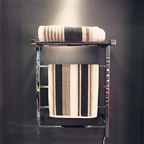 APUM Electric Heated Towel Warmer Rack - Wall Mounted, Thermostatic Control, Energy Efficient Bathroom Accessory for Cozy Warm Towels (220V Hardwired) - Perfect for Spa-Like Luxury in Home Bathrooms & Hotels