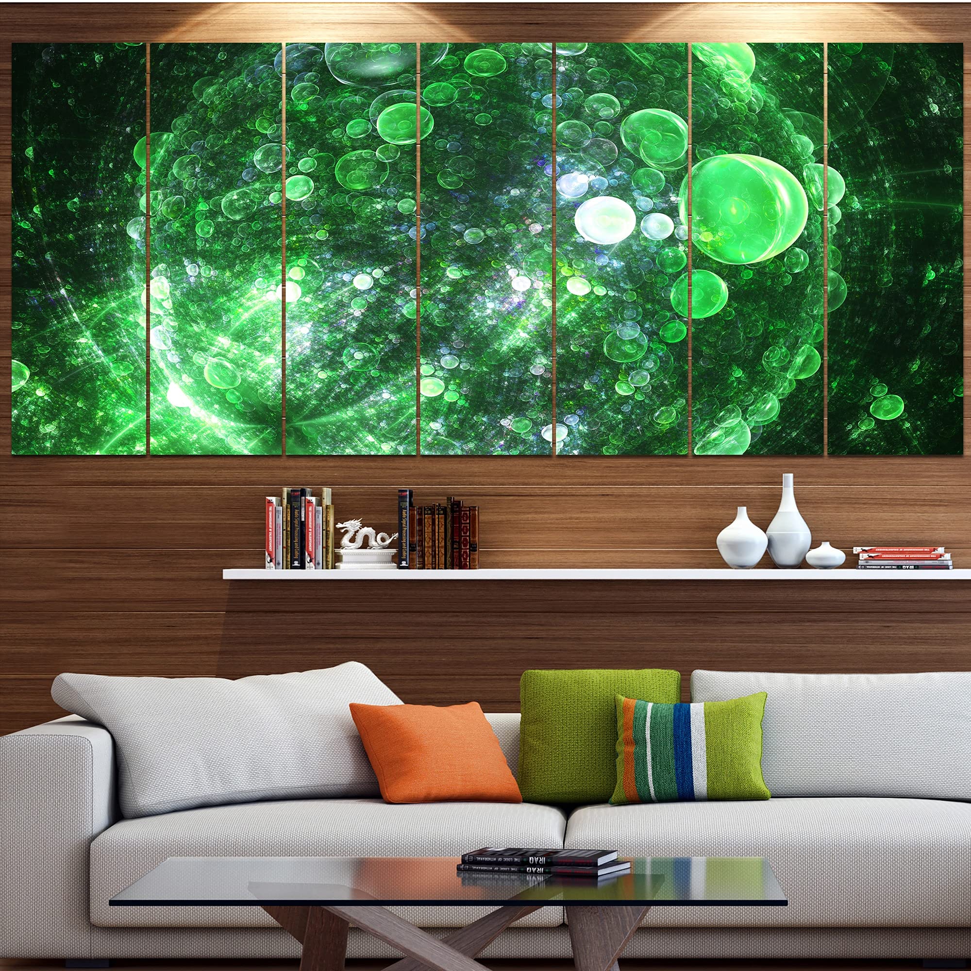 Green Fractal Planet of Bubbles
