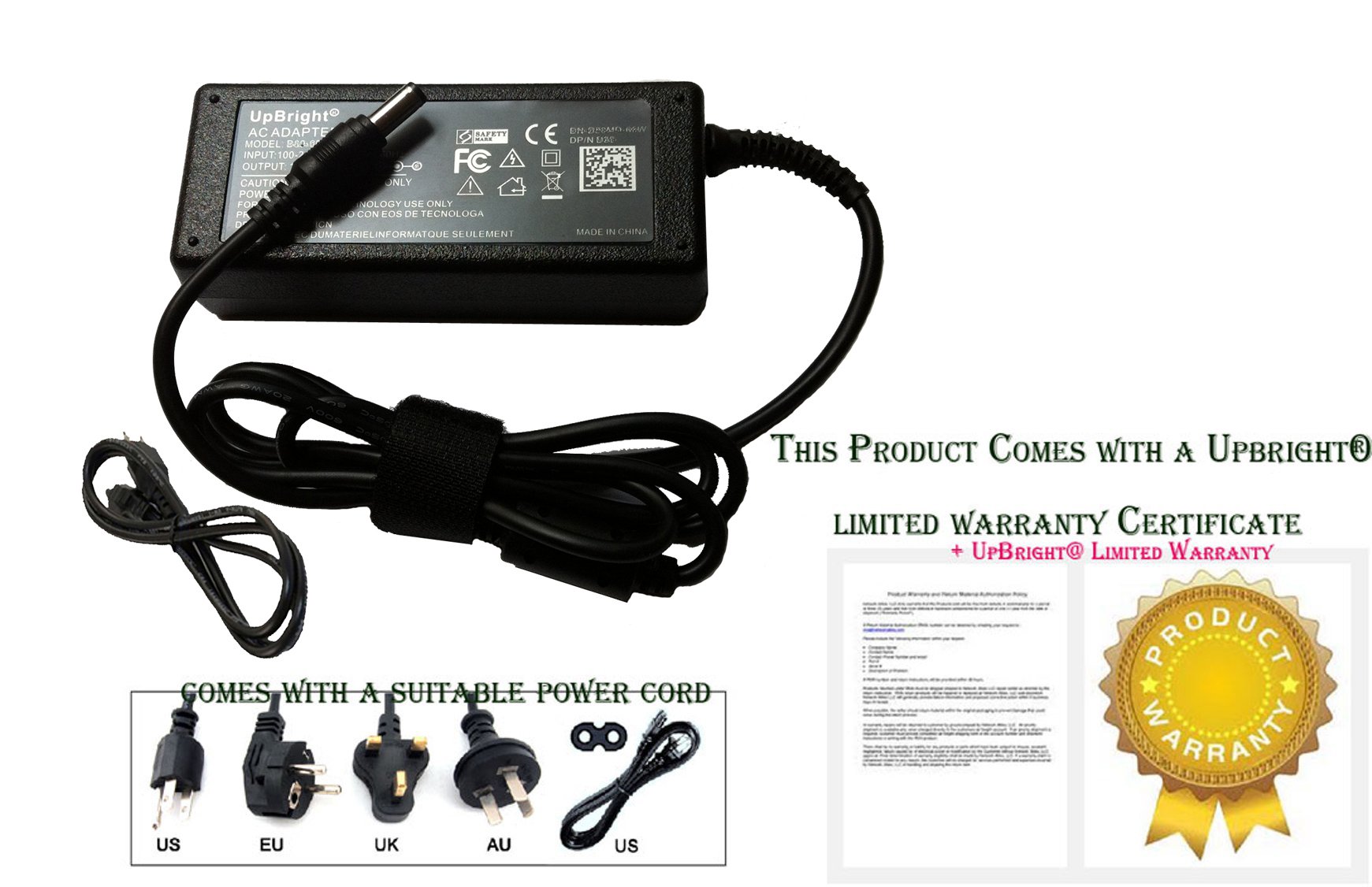UpBright 18V AC/DC Adapter Power Supply for Sony SA-NS400/SA-NS500 Wireless Network Speakers - Compatible with SANS400, SANS500, SA-NAS500, SANAS500 AirPlay HomeShare - Perfect for Home Audio Streaming & Multi-Room Music System