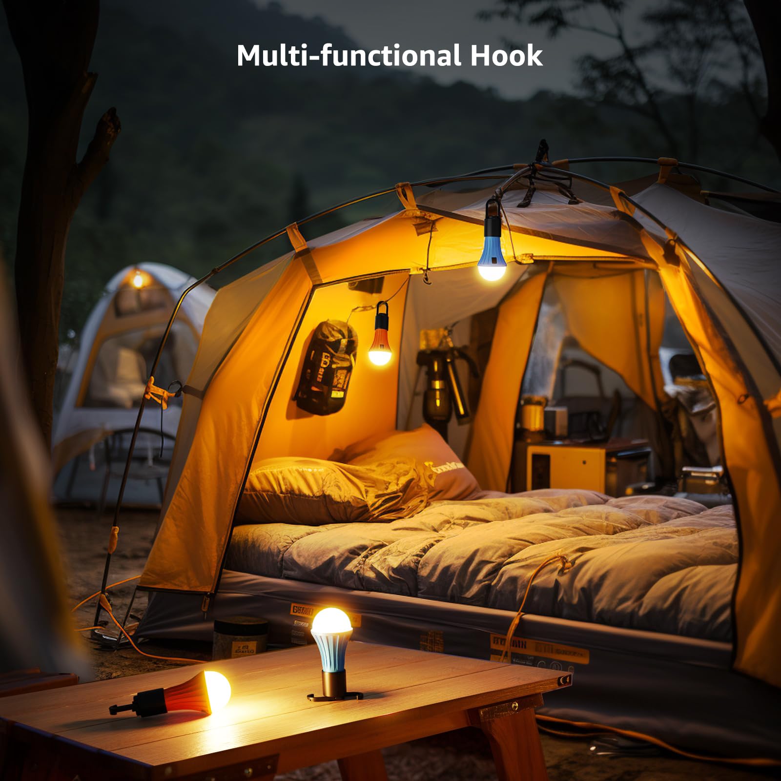 Lepro LED Rechargeable Camping Lantern - 7 Light Modes for Camping & Emergency
