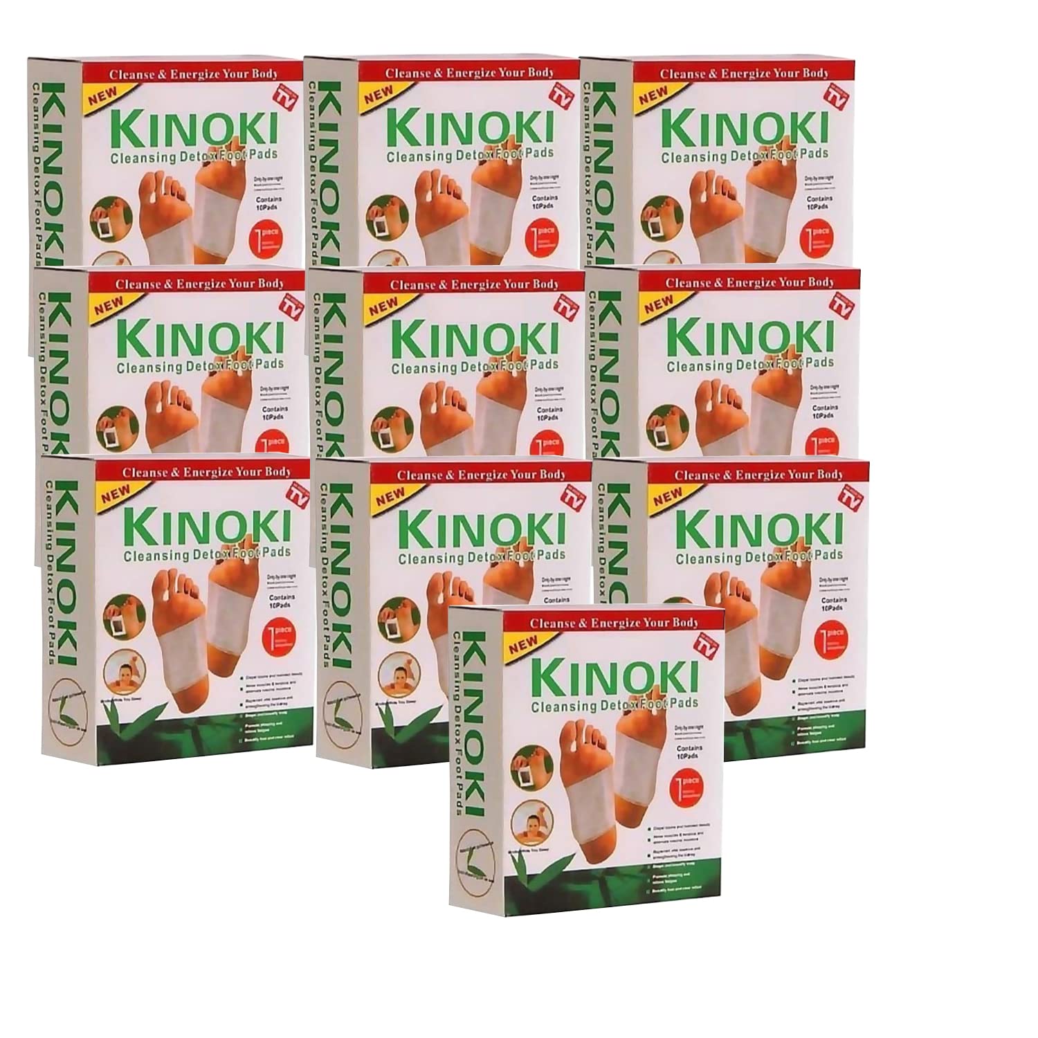 Kiyome Kinoki Cleansing Detox Foot Patches - 40 Adhesive Pads Kit for Natural Toxin Removal | Relieve Fatigue & Improve Sleep | Perfect for Post-Workout Recovery & Stress Relief