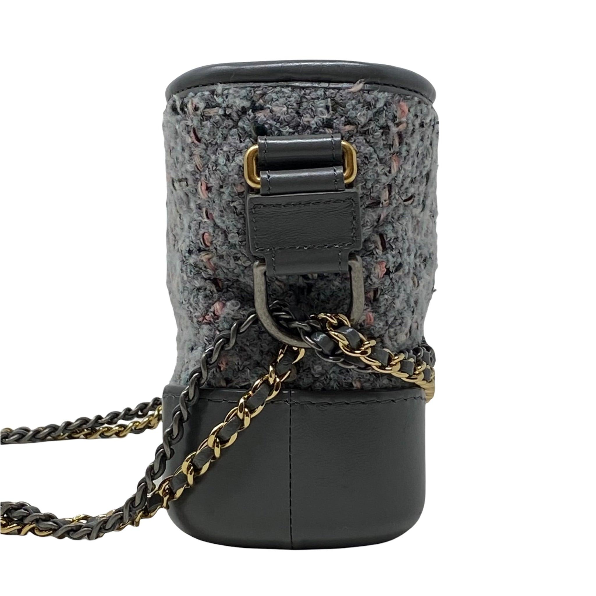 Chanel Gray Tweed Small Gabrielle Hobo Bag - Luxury Designer Shoulder Bag for Women | Perfect for Work, Travel & Evening Events