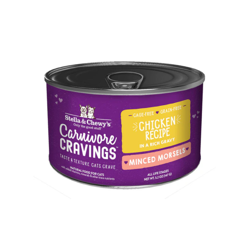 Stella & Chewy's Carnivore Cravings Grain-Free Wet Cat Food - 5.2oz Canned Chicken, Salmon, Liver & Turkey Recipe - High Protein, Nutrient-Rich Meal for Adult Cats - Perfect for Picky Eaters & Indoor Cats
