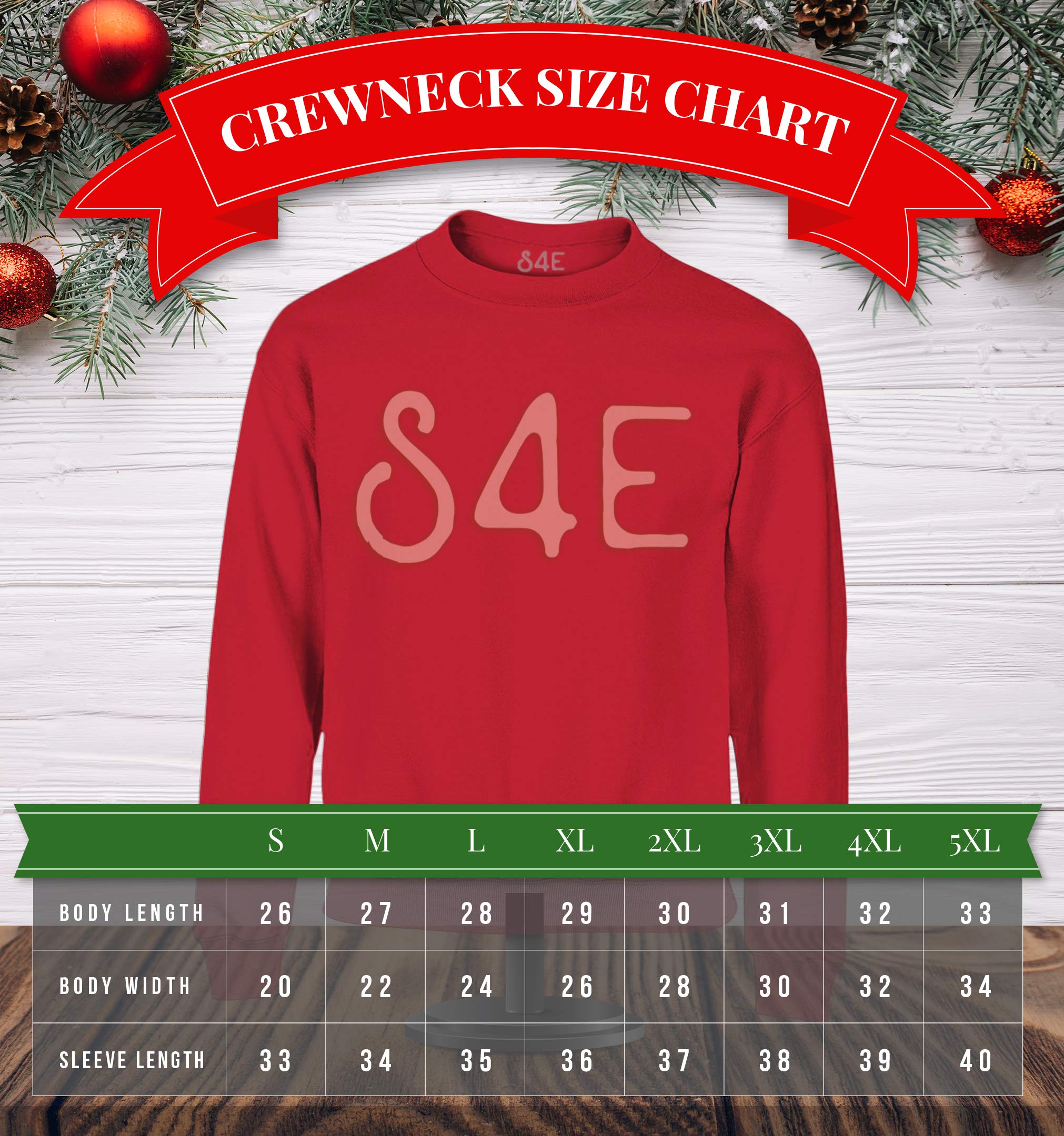 Ugly Christmas Sweater S4E Fruit Cake Design - Festive Holiday Crewneck Sweatshirt for Christmas Parties & Family Gatherings