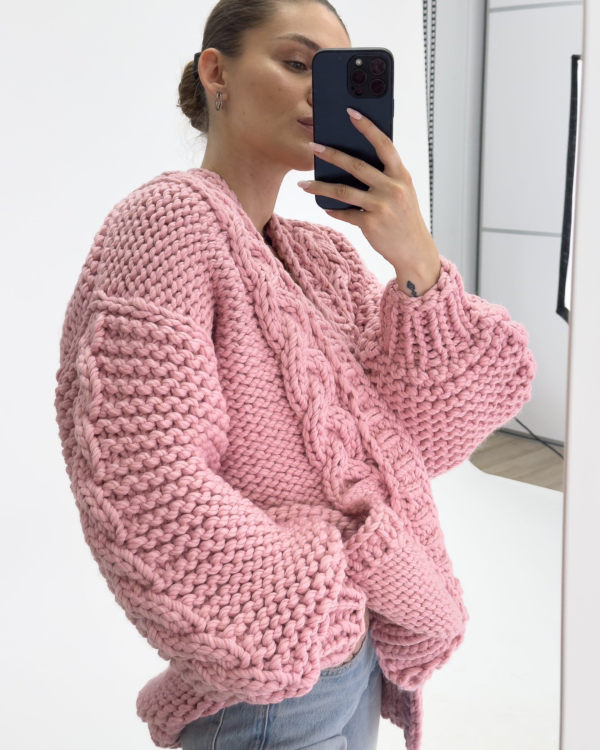 Stylish Braided Pocket Cardigan for Women - Soft Knit Open Front Sweater | Perfect for Fall, Winter & Layering Outfits