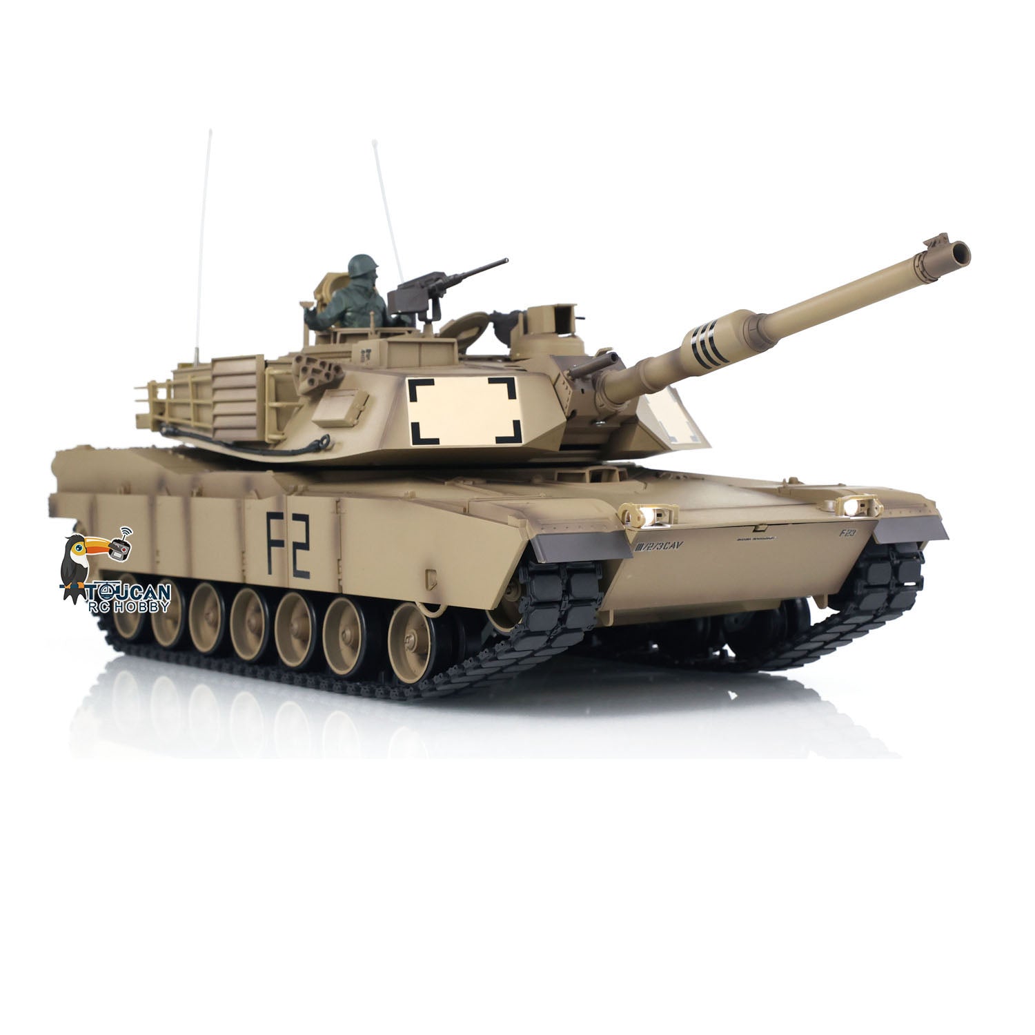 1/16 Scale 7.0 2.4GHz Henglong M1A2 Abrams RTR RC Tank Model 3918 with 360° Rotating Turret, Sound System & IR BB Shooting - Perfect for Military Enthusiasts, RC Hobbyists and Battle Simulation Games