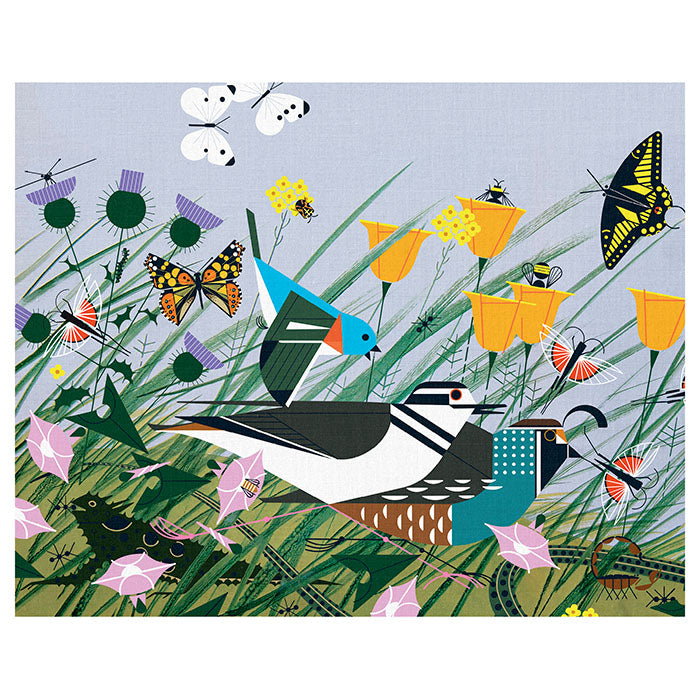 Charley Harper 'Once There Was a Field' Art Notecard - Single Greeting Card for Birthdays, Thank You Notes & Special Occasions