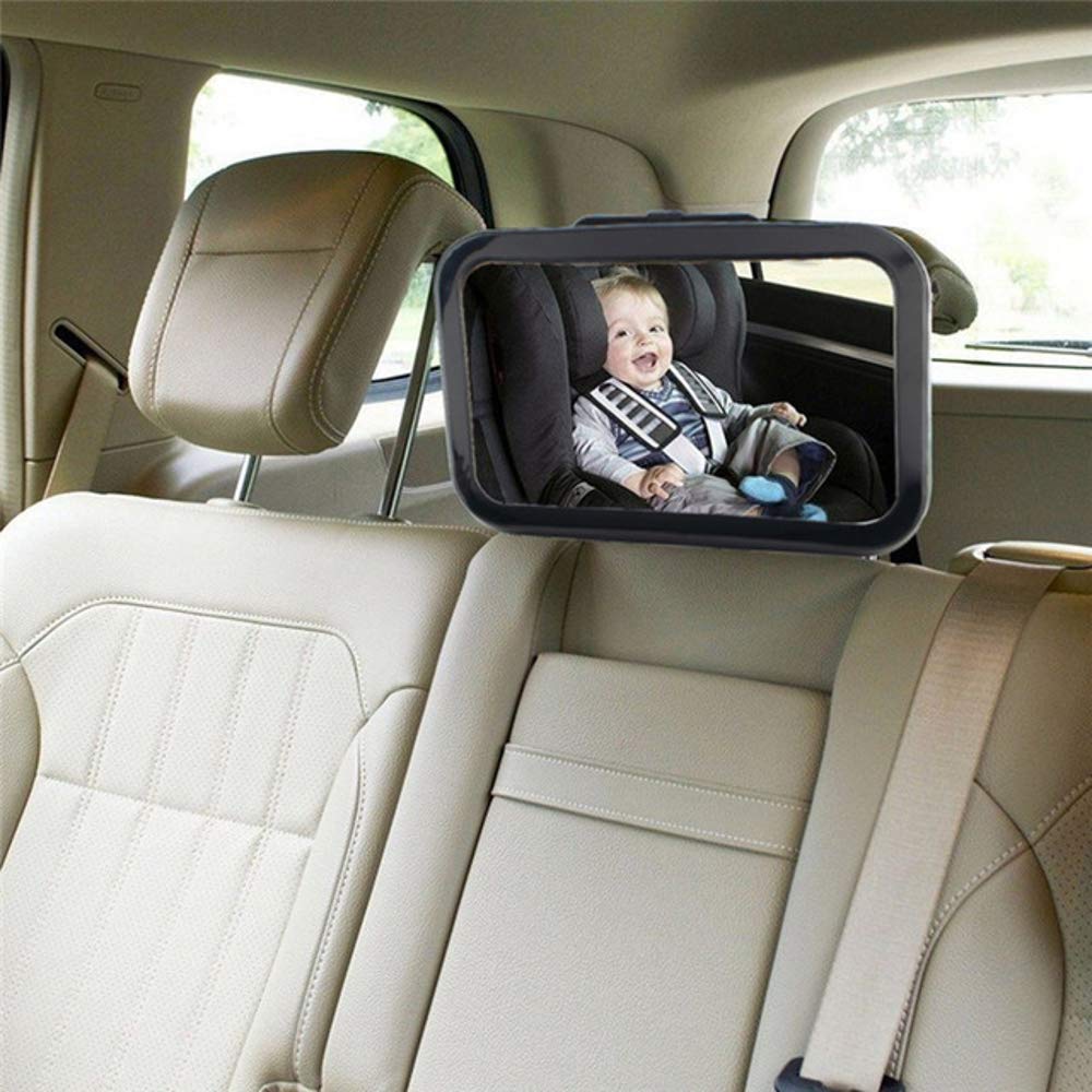 360° Rotatable Car Baby Safety Mirror - Rear View Headrest Monitor for Back Seat, Ideal for Parents to Watch Kids While Driving