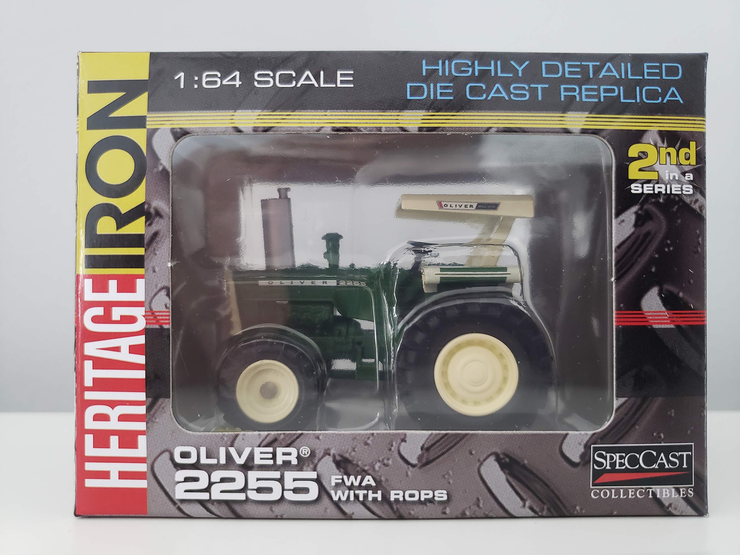 1/64 Scale Heritage Iron Series #2 Oliver 2255 Tractor - Collectible Diecast Model for Farming Enthusiasts & Display Scenes