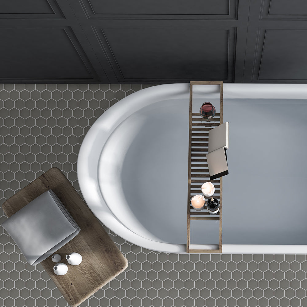 Foundry Mosaic Collection - Full Body Hexagon Frost Glass Tiles for Kitchen Backsplash, Bathroom Wall, and Pool Designs | Premium Mosaic Tile for Modern Interior Decor