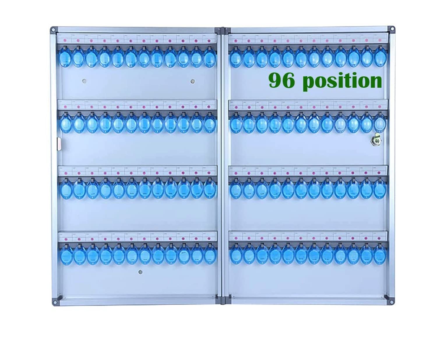 Wall Mount Key Lock Box - 96 Key Storage Cabinet with Hooks & Tags | Heavy Duty Key Holder for Home, Office & Business Security | Ideal for Key Management in Apartments, Hotels & Schools