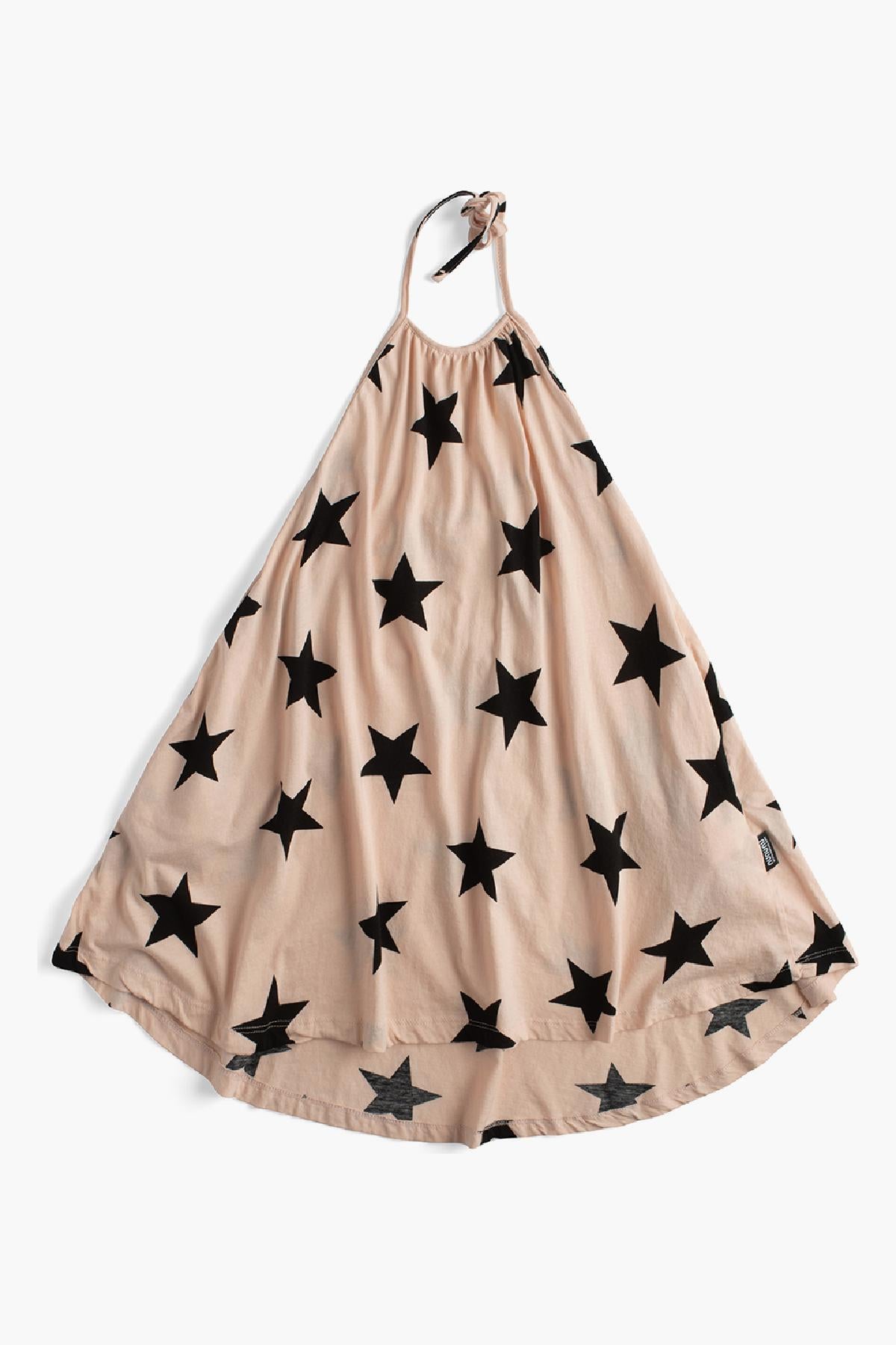 Nununu Star Collar Pale Pink Girls Dress - Stylish & Comfortable Toddler Outfit for Playdates, Parties & Everyday Wear