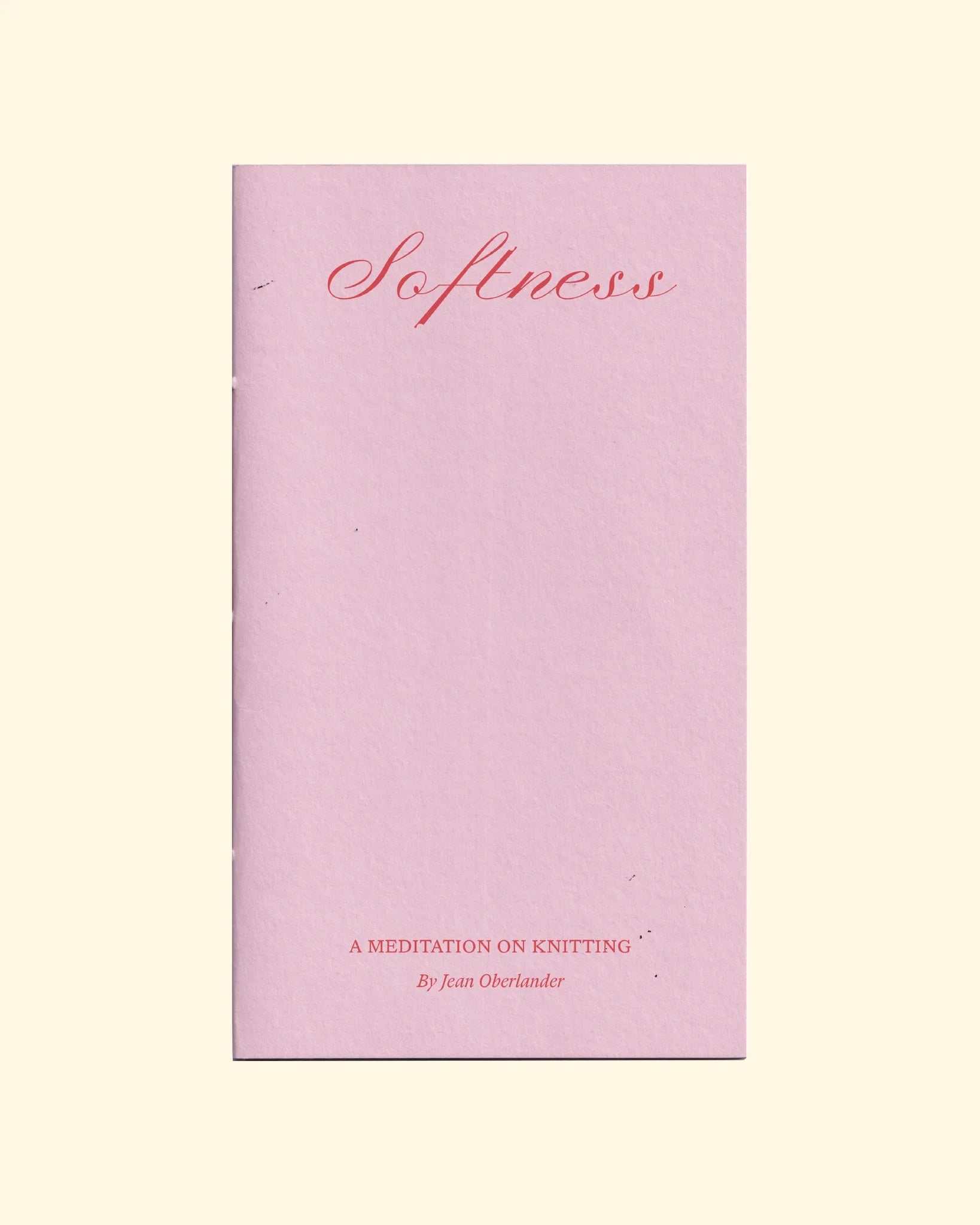 Softness: A Meditation on Knitting by Jean Oberlander - Knitting Book for Relaxation & Creativity | Perfect for Home Crafting & Mindful Hobbies