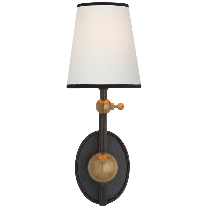 Adrian Pivoting Sconce Wall Light - Bronze & Brass Finish - Adjustable Modern Wall Lamp for Living Room, Bedroom, or Hallway Lighting