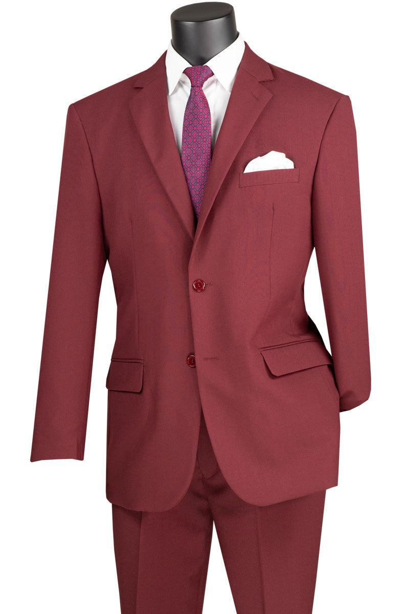 Stylish Burgundy Regular Fit 2 Piece Suit for Men | Premium Business & Formal Wear | Perfect for Weddings, Office & Special Occasions