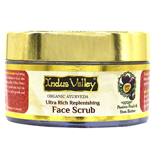 XLO INDUS VALLEY Ultra Rich Replenishing Shea Butter Fruit Face Scrub - 50ml | Natural Exfoliator for Glowing Skin | Perfect for Dry & Sensitive Skin Care Routine