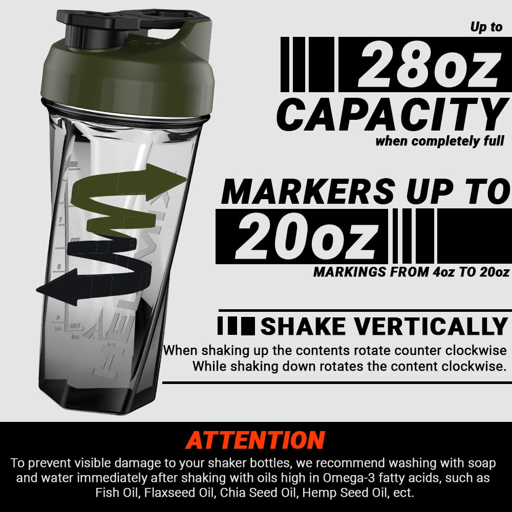 HELIMIX 2.0 Vortex Blender Shaker Bottle - 28oz BPA-Free Protein Shaker Cup for Gym & Travel | No Blending Ball Needed | USA Made | Mixes Protein Powder, Smoothies & Cocktails | Dishwasher Safe | Perfect for Workout Recovery & Meal Prep