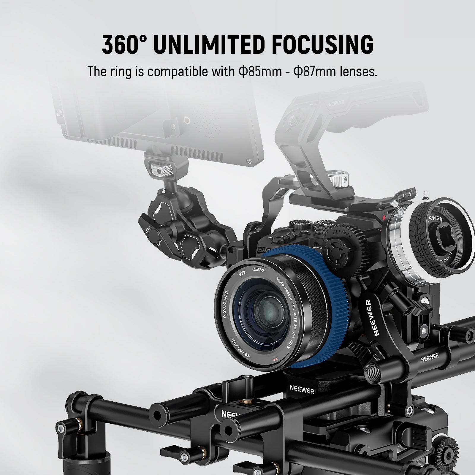 NEEWER PG008 0.8 MOD Seamless Follow Focus Gear Ring for DSLR Camera - Professional Video Accessories for Smooth Focus Pulling in Filmmaking & Photography