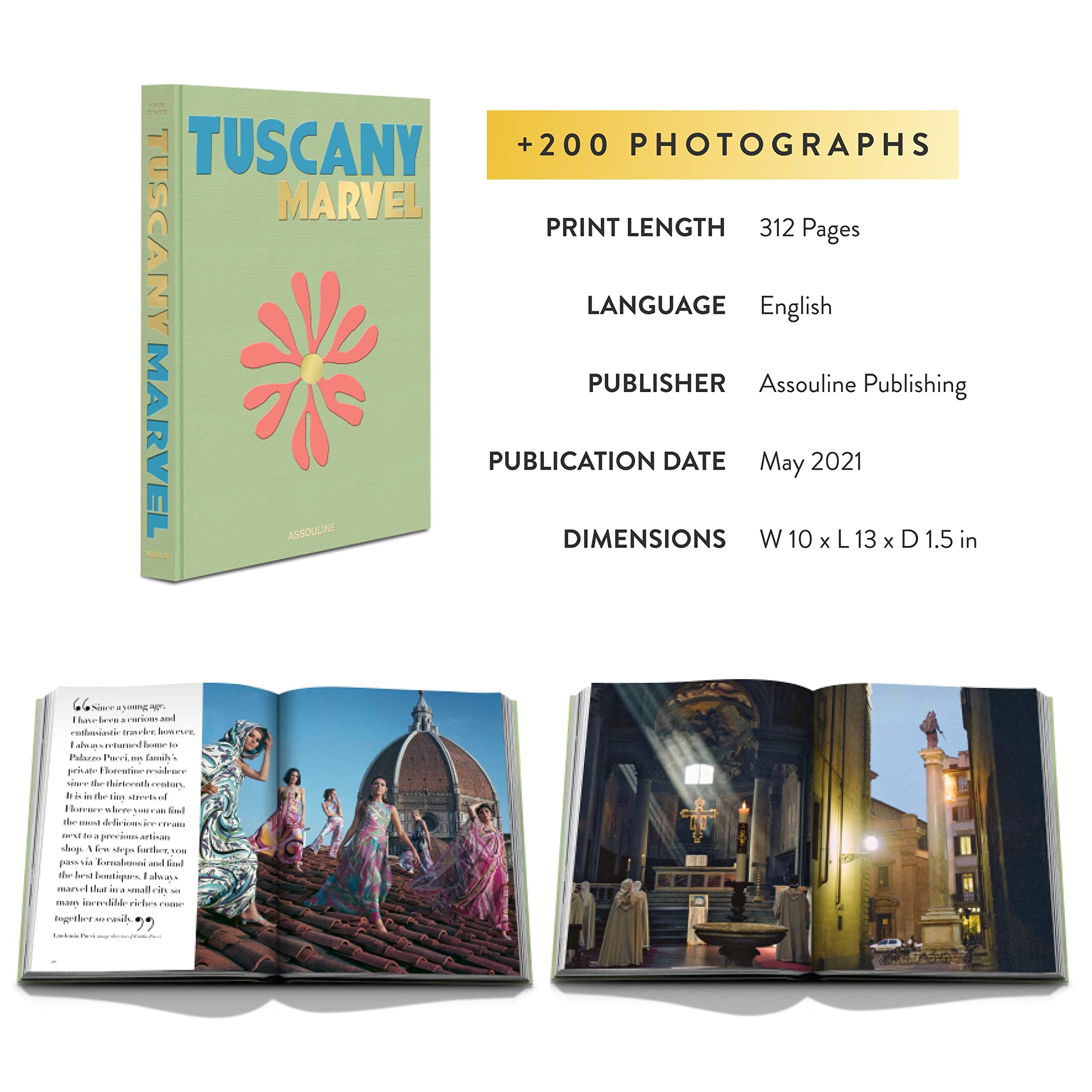 Tuscany Marvel - Assouline Luxury Coffee Table Book | Italian Travel & Home Decor Inspiration | Perfect for Living Rooms, Offices & Gift Giving