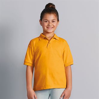 Gildan Kids Jersey Knit Polo Shirt - Soft Cotton Unisex T-Shirt for Boys & Girls - Perfect for School Uniforms, Sports Teams & Casual Wear