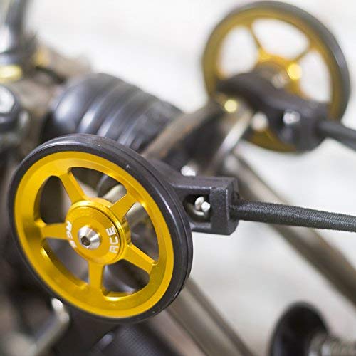 Premium Lightweight Easy Wheels with Titanium Bolts for Brompton Folding Bikes - Gold Edition | Perfect for Urban Commuting, Travel & Bike Storage