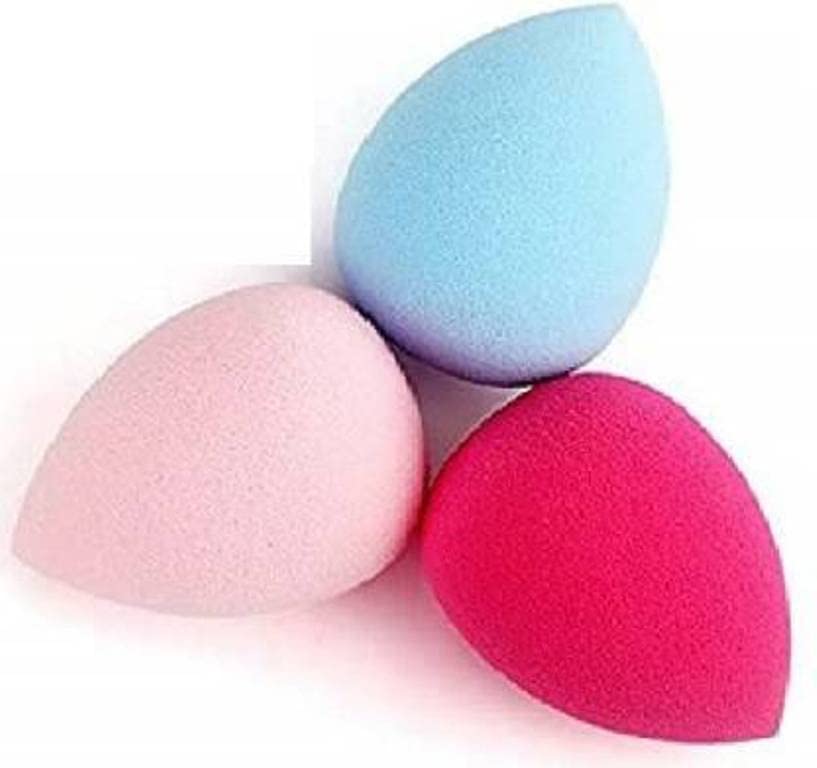 Premium Makeup Sponge Set for Women & Girls - 3 Pack Beauty Blender for Flawless Foundation & Concealer Application (Pink, Purple, Black) | Perfect for Daily Makeup, Professional Use & Travel