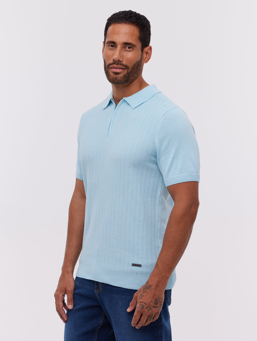 Brescia Knit Polo Shirt for Men - Comfortable Cotton Casual Shirt with Breathable Fabric - Perfect for Office, Golf & Summer Outings