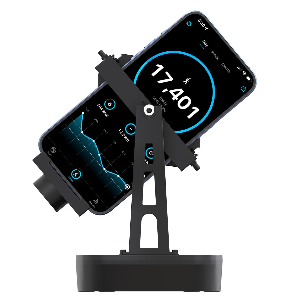Automatic Phone Walker with Timer & Adjustable Speed - Simulates Human Walking (3000-12000 Steps/Hour) - 2 Swing Positions - Perfect for Step Tracking, Fitness Testing & Smartphone Cooling
