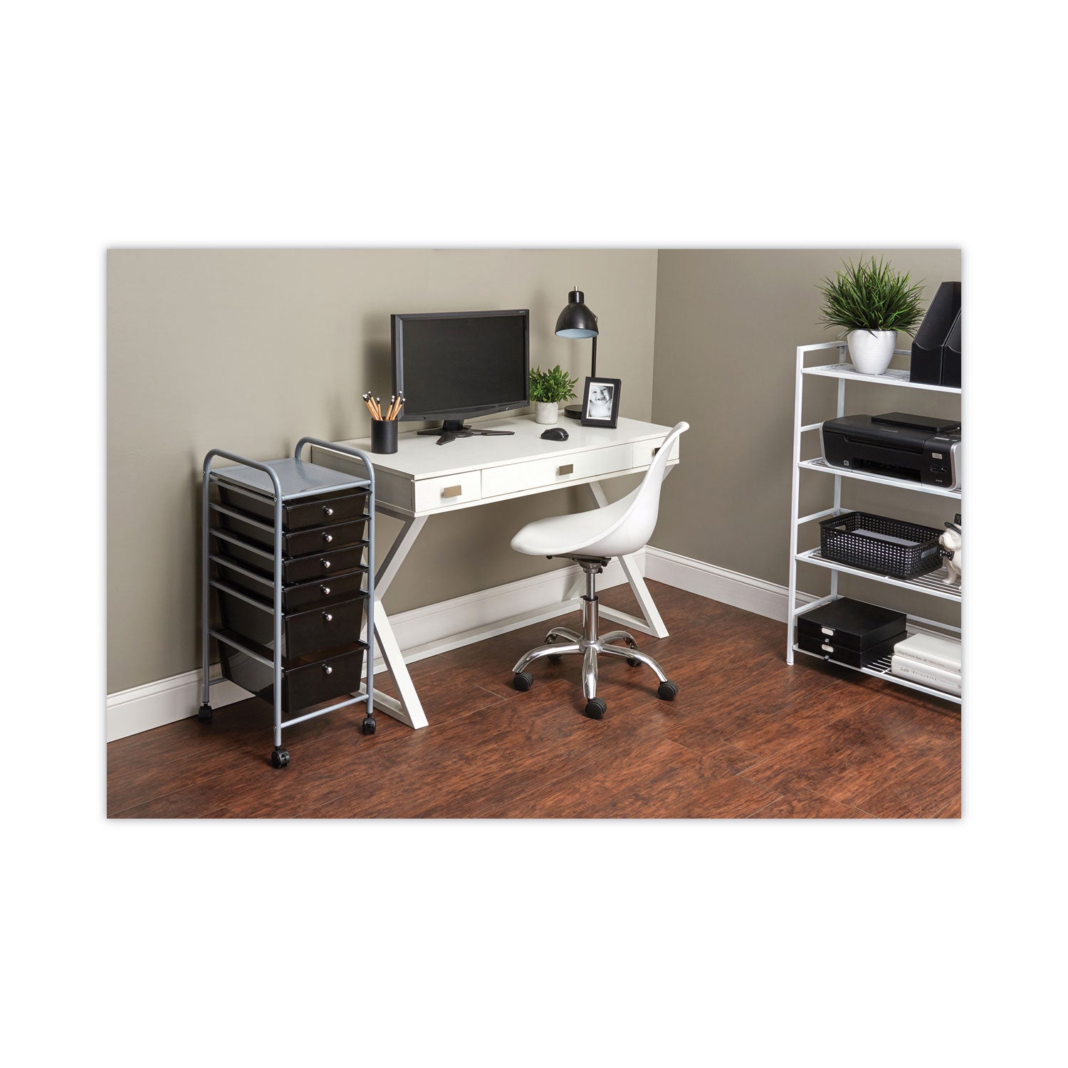 Advantus 6-Drawer Metal Storage Organizer - Portable Shelf Unit for Office, Kitchen, or Garage (13