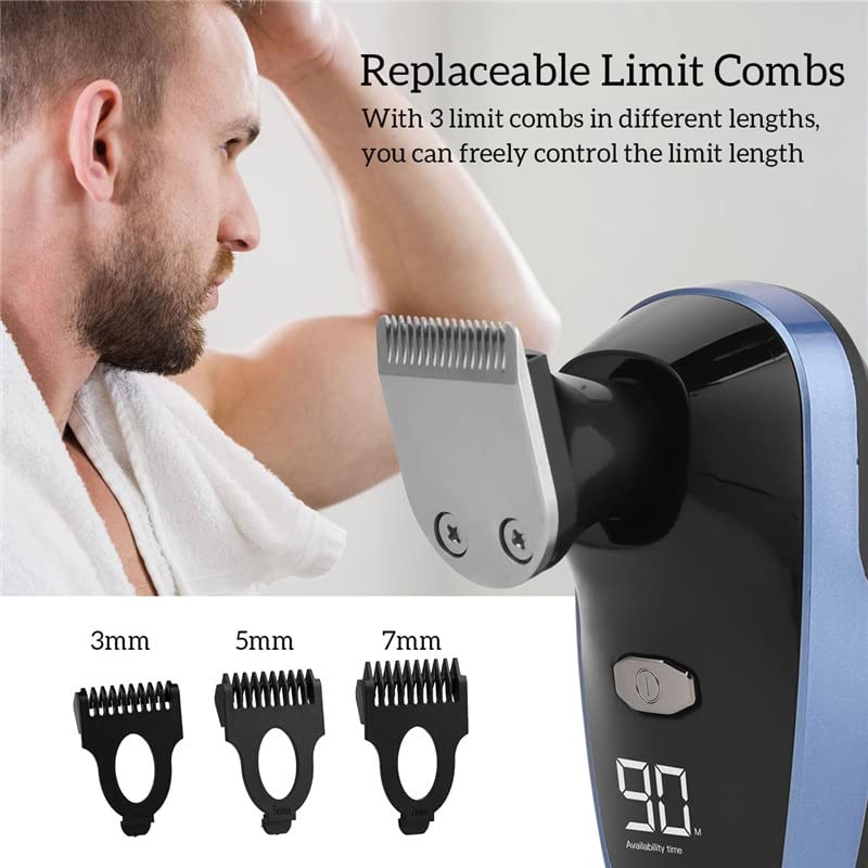 Best Electric Razor for Men - 5D Floating Head USB Rechargeable Shaver with Bald Clipper & Beard Trimmer | Waterproof & Washable | Perfect for Travel, Home & Gym Use