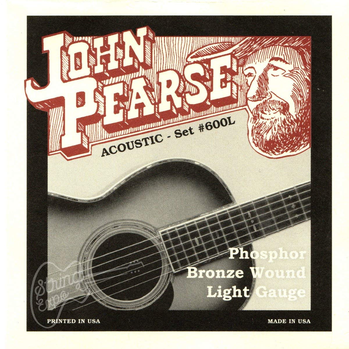 John Pearse Acoustic Guitar Strings - Phosphor Bronze #600L Light (3-Pack) | Premium Sound for Folk, Blues & Fingerstyle Playing