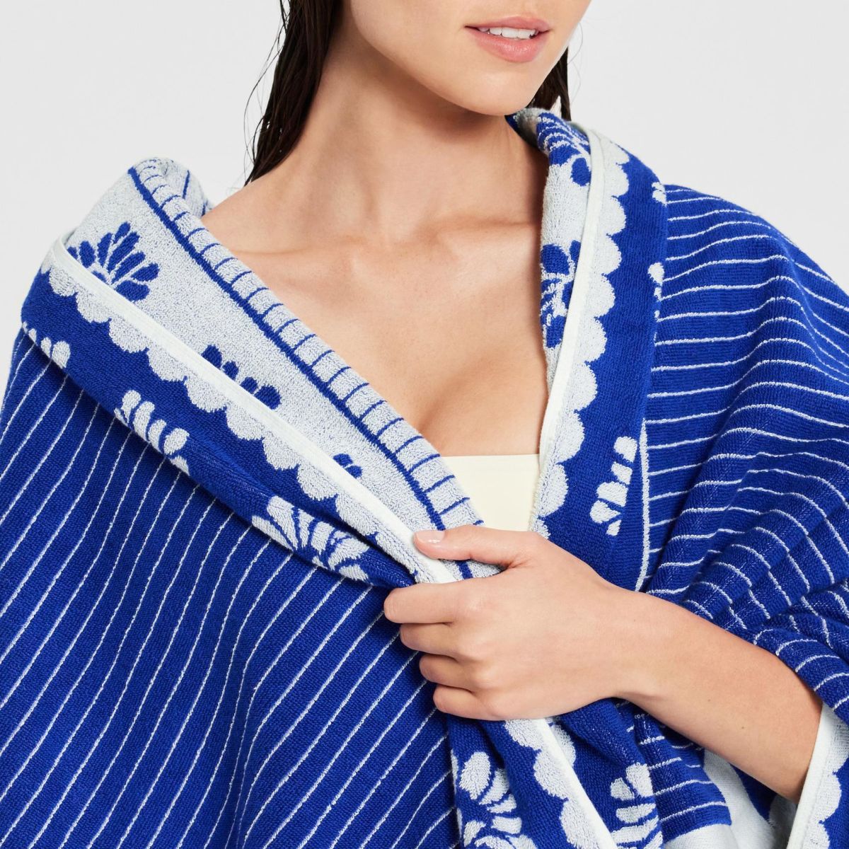 Evlet Capri Blue Beach Towel by Sheridan