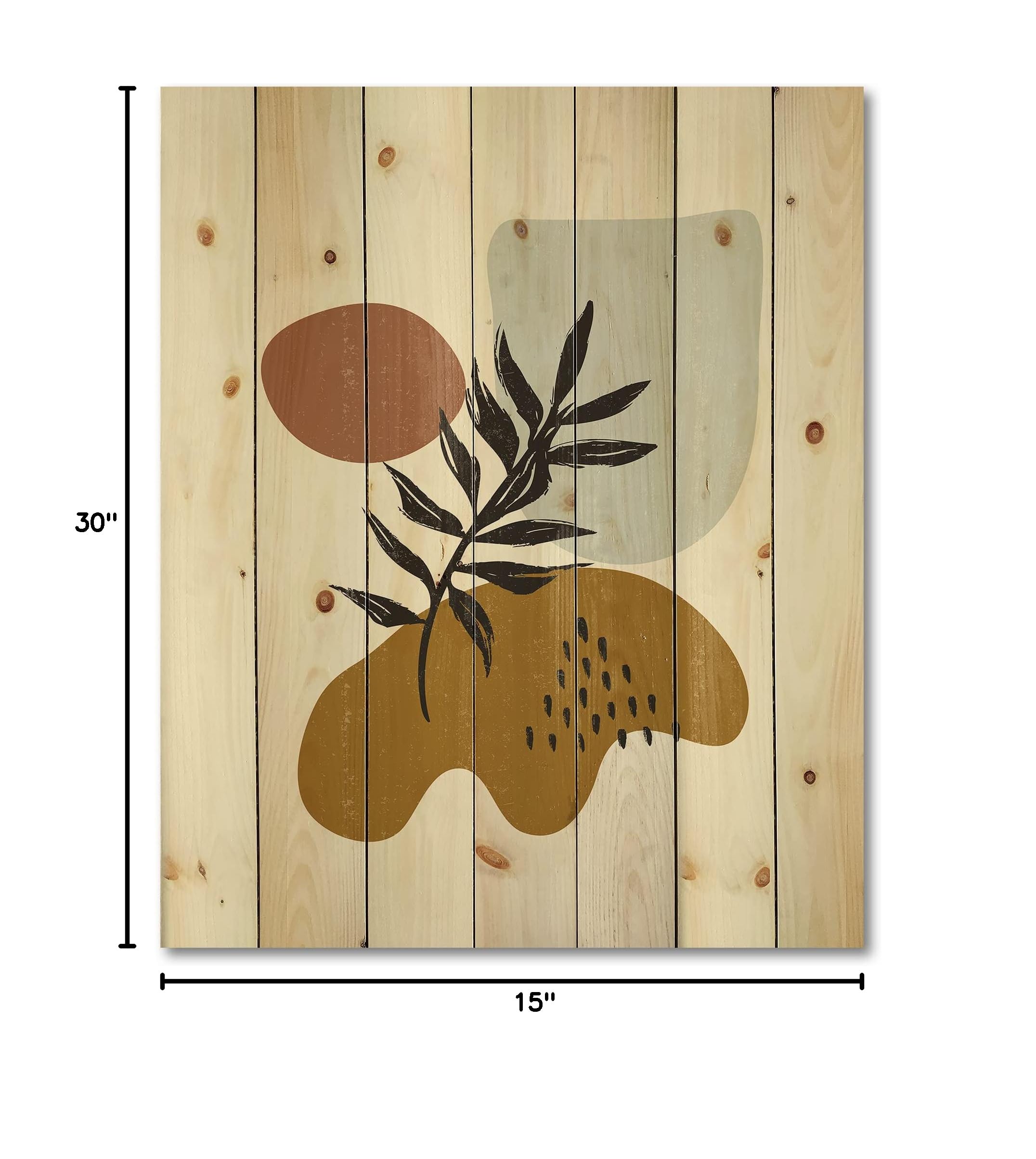 Modern Leaf Wood Wall Art - Botanical Decor for Living Room & Bedroom