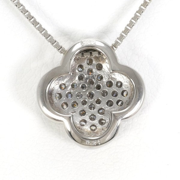 18K White Gold Diamond Necklace for Women - Elegant & Timeless Jewelry Gift for Anniversary, Wedding, or Special Occasions