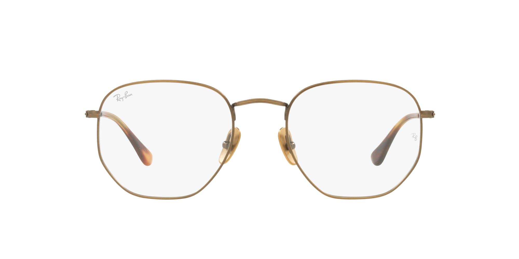 Ray-Ban Rx8148v Hexagonal Titanium Prescription Eyeglass Frames - Lightweight Durable Glasses for Men & Women - Perfect for Reading, Work & Everyday Wear