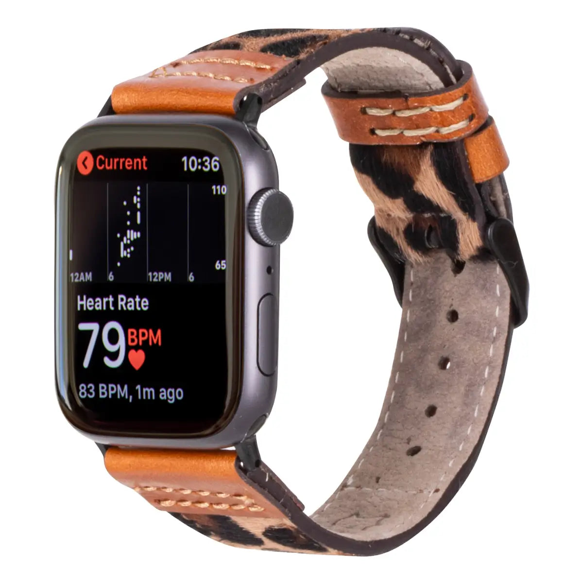 Leopard Print Leather Sport Band for Apple Watch - Stylish & Durable Replacement Strap for Workouts & Everyday Wear