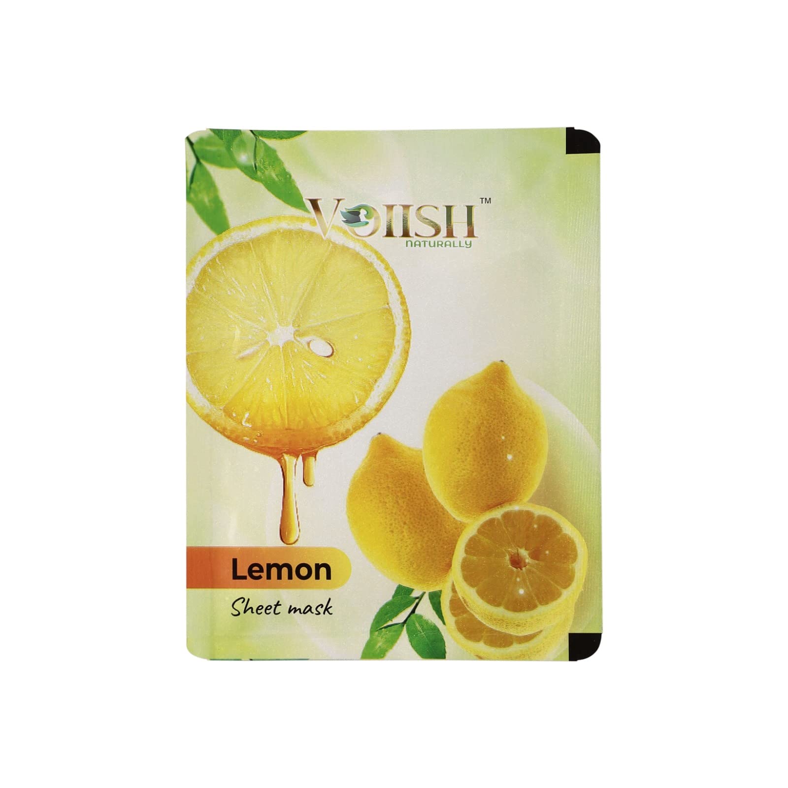 VOIISH Refreshing Deep Cleansing & Exfoliating Face Mask - Anti Dark Spots Treatment for Clear & Glowing Skin - Brightening Lemon Facial Mask (Pack of 6) | Perfect for Daily Skincare Routine & Spa Night at Home