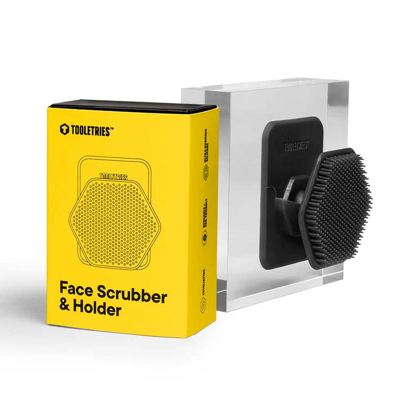 Exfoliating Face Scrubber with Holder - Gentle Facial Cleansing Brush for Deep Pore Cleaning - Perfect for Daily Skincare Routine & Travel
